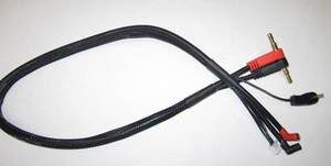 TQ Wire 2S Charge Cable w/4mm & 5mm Bullet Connector (2') (Junsi X6 iCharger)