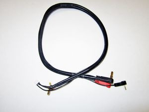 TQ Wire Strain Relief 2S Charge Cable w/4mm & 5mm Bullet Connector (2')