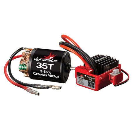 Brushed Crawler ESC & Motor Combo w/35T Motor & EC3 Connector