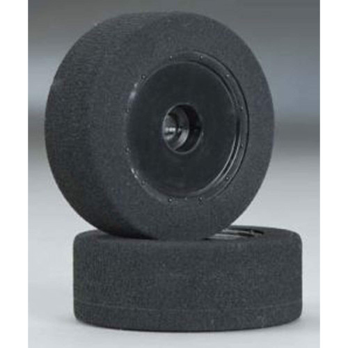 Custom Works Dirt Oval Front Mounted Foam Tires (2) (Orange)