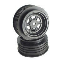 Gambler Front Wheels (AE Offset) (Black) w/12mm Hex