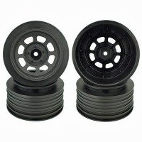 Speedway Short Course Wheels (Black) (4) (21.5mm Backspace) (Slash Rear) w/12mm Hex