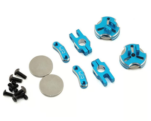 Yeah Racing Aluminum CNC Magnetic Intrue Body Mount (Blue)