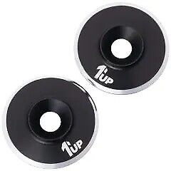 1UP Racing 3mm LowPro Wing Washers (Black Shine) (2)