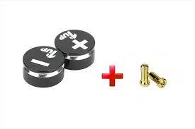 1UP Racing LowPro Bullet Plug Grips (Black/Black)