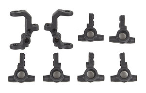 RC10B7 FT Caster and Steering Blocks, Carbon