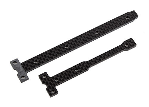 Team Associated RC10B74.2 Factory Team 2.5mm Carbon Fiber Chassis Brace Set (Stiff)