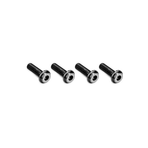 JConcepts 3x10mm "Top Hat" Titanium Screws (Black) (4)