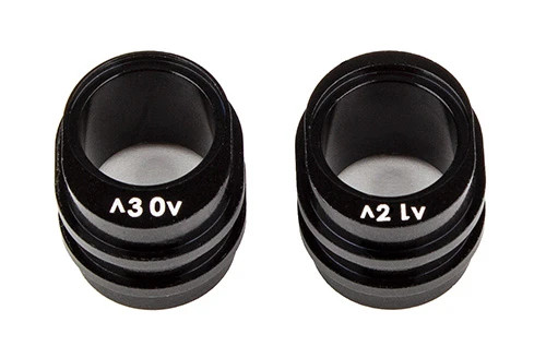 RC10B74.2 FT Rear Gearbox Pinion Height Inserts, Machined