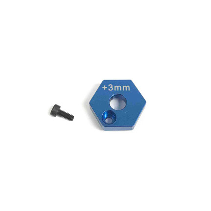 FRONT AXLE HEX SPACER +3MM OFFSET