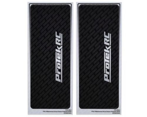 ProTek RC Universal Chassis Protective Sheet (Black) (2) (12.5x33.5cm)