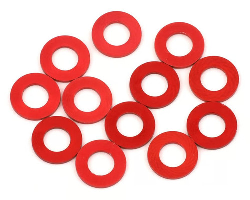 1UP Racing 3x6mm Precision Aluminum Shims (Red) (12) (2.5mm)
