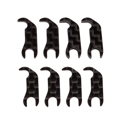 RC10B7 FT Steering Block Mount Shim Set, carbon fiber