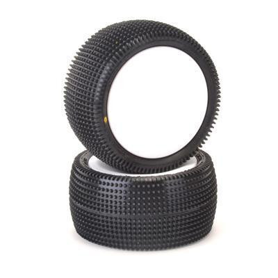 Schumacher Cactus 2.2" Rear 1/10 Buggy Pre-Mounted Carpet Tire (2) (Yellow)