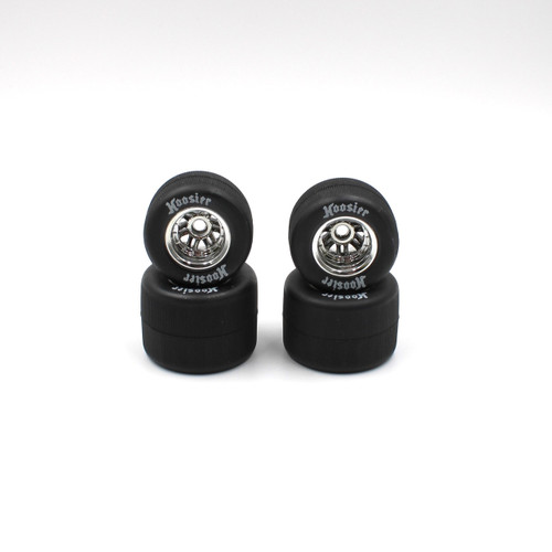 FR/RR Tires & Chrome Wheels, 1/18 Super Mod (4)