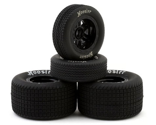 FR/RR Tires & Wheels, Black, 1/18 Sprint (4)