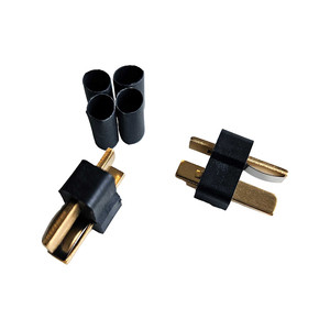 Ultra Plug HB, High Temp, Black, Male 2-Pack, with 3/16" Heat Shrink, for 12-16 Gauge Wire