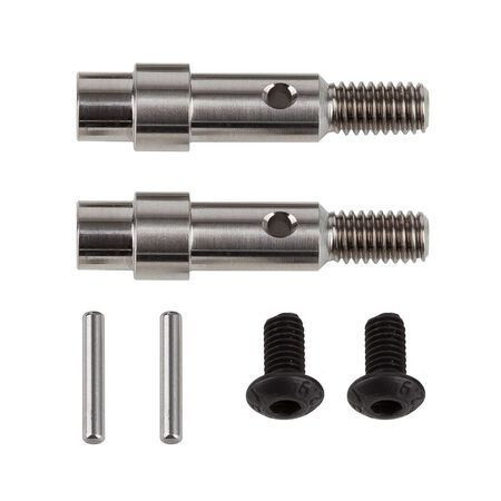 RC10B6 FT Titanium Hex Adapter, Front Axles