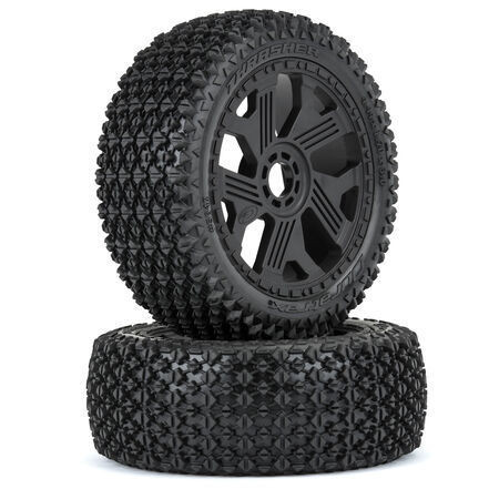 Badlands MX M2 1/8 MTD Mach 10 Black Wheels F/R