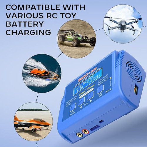 B6 AC Lipo Balance Charger/Discharger with 80W Power Supply for 1S 2S 3S-6S LiPo Lilon Life Lifepo4 NiCd NiMh Pb RC Battery