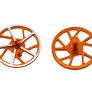 1UP Racing Tenfold UltraLite Aluminum Wing Screws (Orange) (2)