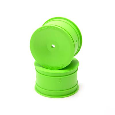 Schumacher 12mm 1/10 Buggy Rear Hex Wheels (Green) (2)