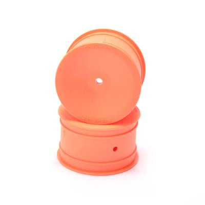 Schumacher 12mm 1/10 Buggy Rear Hex Wheels (Orange) (2)