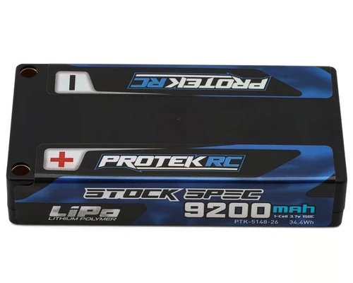 ProTek RC 1S 150C Low IR Si-Graphene "Stock Spec" Shorty LiPo Battery (3.7v/9200mah) (ROAR Pending)
