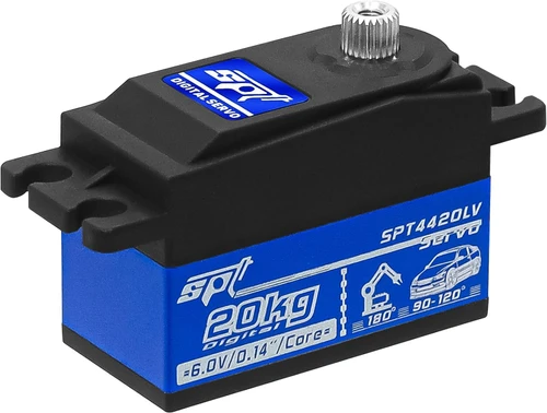 20kg Low Profile Servo RC Digital Servo High Torque Full Metal Gear & Steering Servo Arm for 1/10 RC Car Tamiya Kyosho On-Road Touring Drift Car/Robot/Boat