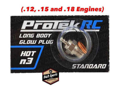 N3 Hot Standard Glow Plug (.12 and .18 Engines)