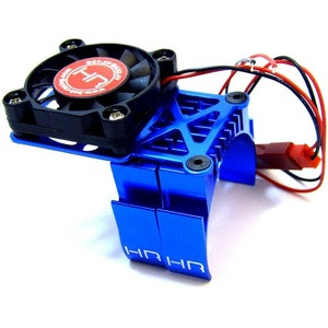 Hot Racing Clip-On Two-Piece Motor Heat Sink w/Fan (Blue)