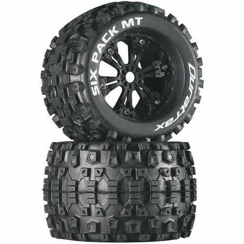 Six Pack MT 3.8" Pre-Mounted Monster Truck Tire (Black) (2)