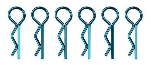 Body Clips,Met Blue,6 S