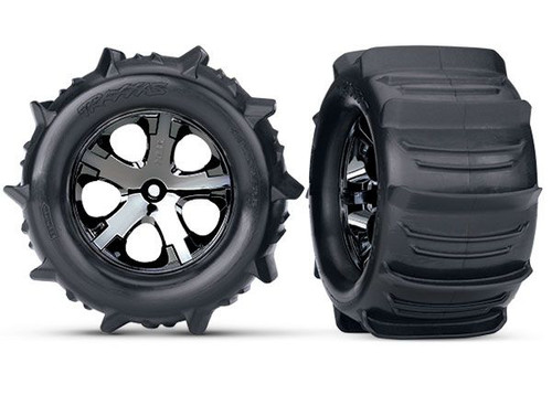 T&W PADDLE TIRES/BLK CHRM WHL
