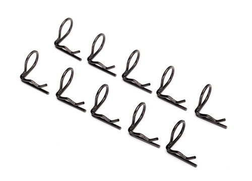Body clip angled, 90-degrees (black) (10)