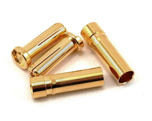 5.0mm "Super Bullet" Solid Gold Connectors (2 Male/2 Female)