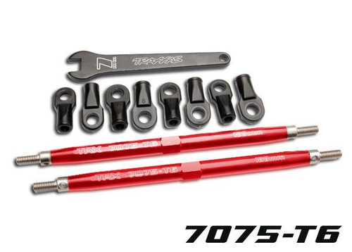 Aluminum Toe Link Tubes 128mm (Red) (2),