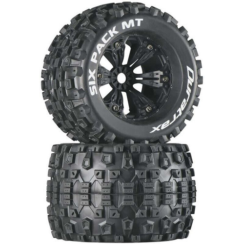 Six Pack MT 3.8" Pre-Mounted Truck Tires (Black) (2)
