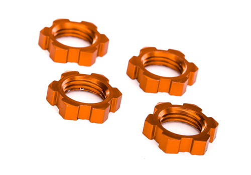 WHEEL NUTS 17MM SERRATED ORNG