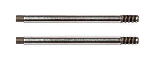 Team Associated 3x24mm V2 Screw Mount Front Shock Shaft (2) (Chrome),