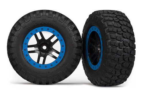 BFGoodrich KM2 Tire w/Split-Spoke Rear Wheel (2) (Black/Blue) (Standard),