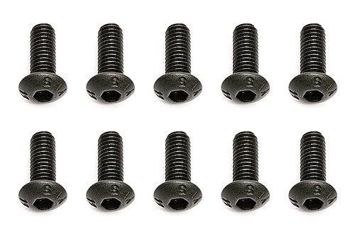 Team Associated 3x0.5x8mm Button Head Hex Screw (6)