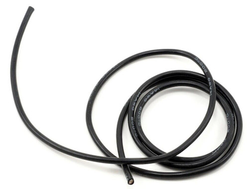 14awg Black Silicone Hookup Wire (1 Meter)