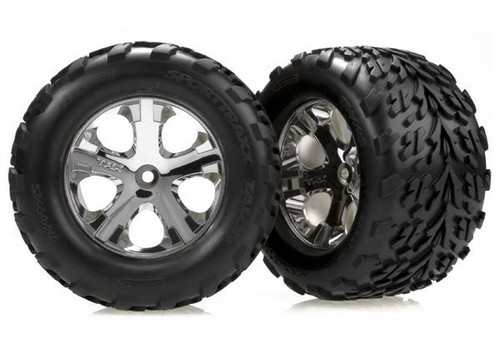Talon Rear Tires w/All-Star Wheels (2) (Chrome)