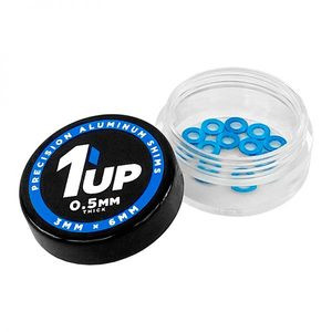 3x6x0.5mm Precision Aluminum Shims, Blue, 12pcs
