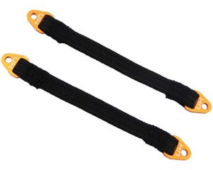 Hot Racing 100mm Suspension Travel Limit Straps (2) (Orange),