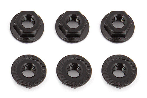 Team Associated M4 Serrated Nuts,