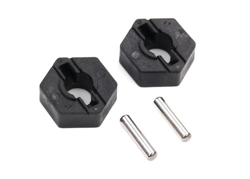 Hex Wheel Hubs w/2.5x12mm Axle Pins (2)