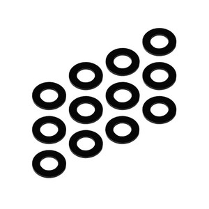 3x6x0.5mm Precision Aluminum Shims, Black, 12pcs