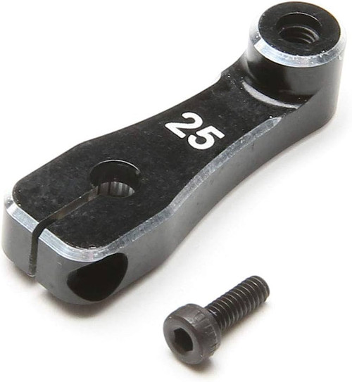 Team Losi Racing 22 5.0 Aluminum Clamping Servo Horn (Black) (25T)